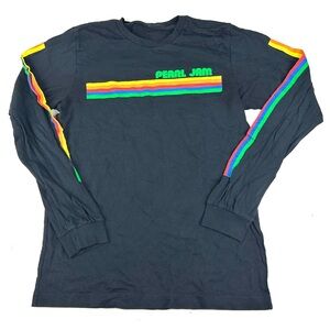 Pearl Jam T-Shirt 2024 tour dark matter Striped style Long Sleeve Black Sz Small
